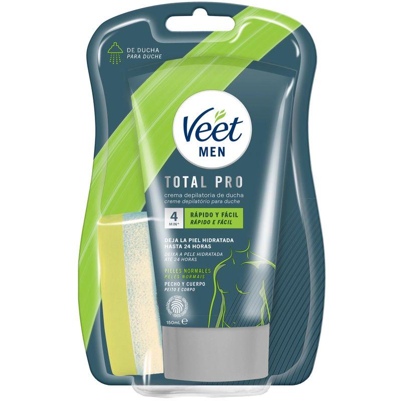 Крем чоловічий для депіляції волосся Veet Men Total Pro Crema Depilatoria з мочалкою 150 мл Крем чоловічий для депіляції волосся Veet Men Total Pro Crema Depilatoria з мочалкою 150 мл