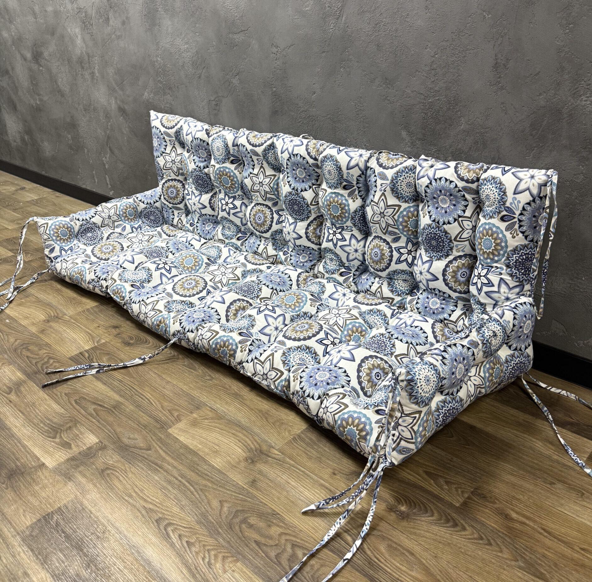 Подушка с бортами Сomfort Home Patterns на поддоны/качели/каркасы/садовая мебель панама 100х50х50х20 см