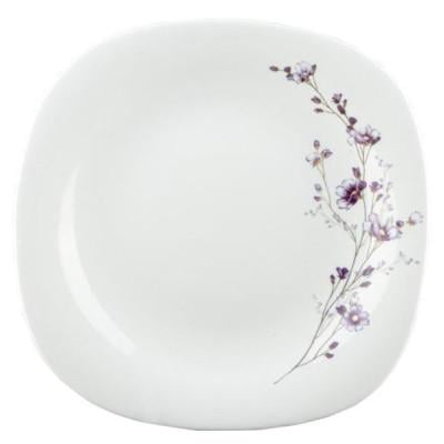 Тарелка обеденная Vittora Square Фиолетовая ветка 24 см (V-240SPB)