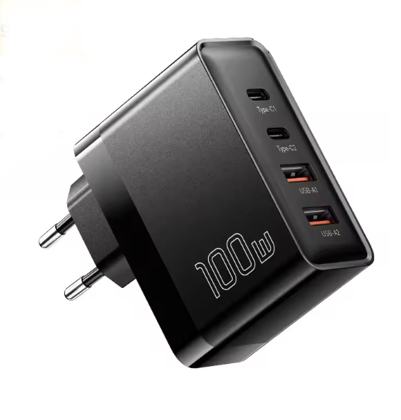 Сетевое зарядное устройство для Essager GAN 100W 2 Type-C + 2 USB