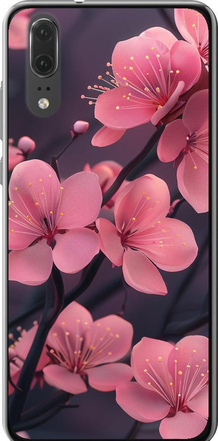 Чехол на Huawei P20 Пурпурная сакура (6075u-1396-42517)
