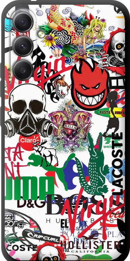 Чехол на Samsung Galaxy A34 A346E Many different logos (4022b-2936-42517)