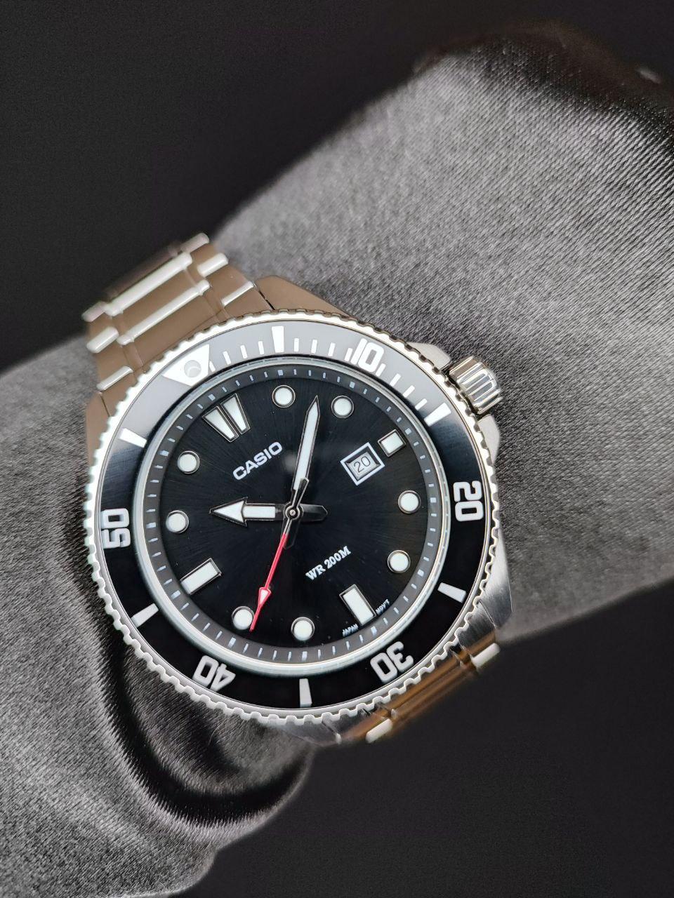 Наручные часы мужские Casio MDV-107D-1A1 Divers Diver Collection со стальным корпусом/водозащитой 200 м Черный (2901611792)