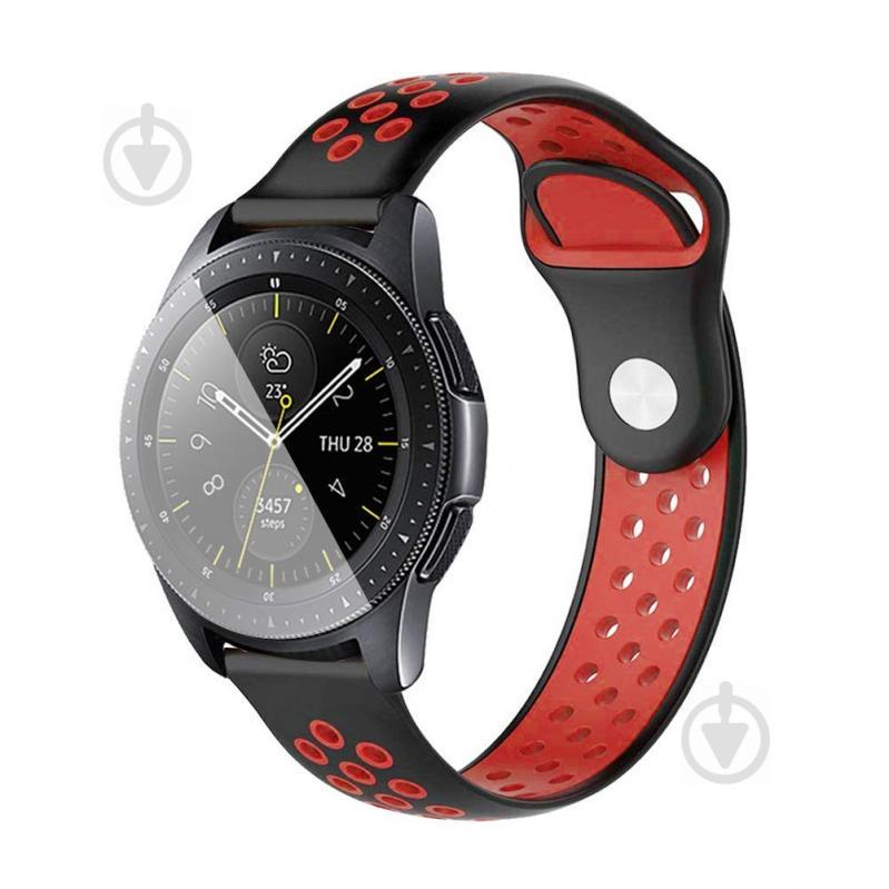 Ремешок BeWatch sport-style для Samsung Galaxy Watch 42 мм Черно-Красный (1010113.2) Ремешок BeWatch sport-style для Samsung Galaxy Watch 42 мм Черно-Красный (1010113.2)