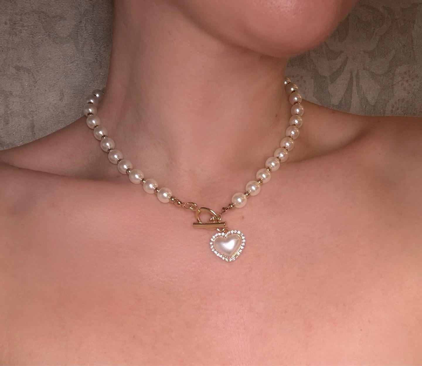 Колье Mirshine Pearl Heart White (22976) - фото 4