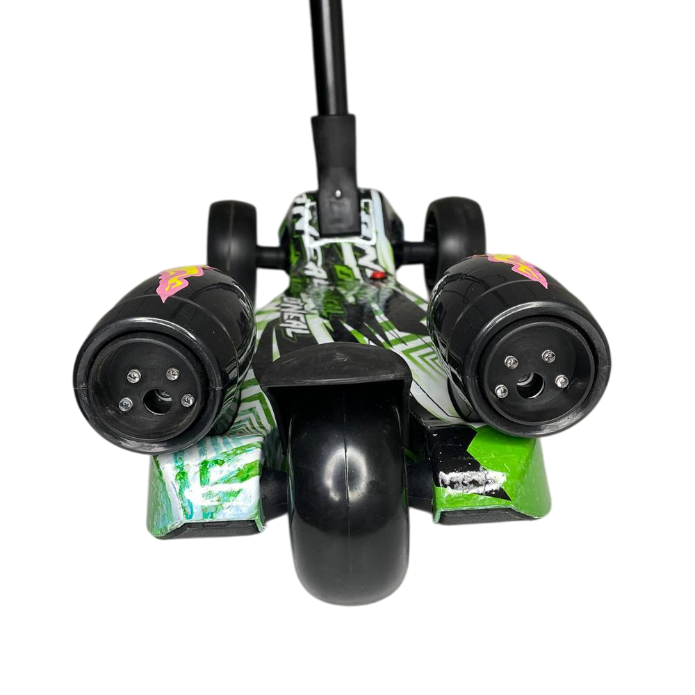 Самокат Voltronic Графіті з музикою та димом і світлом до 50 кг Зелений (НКП) - фото 9