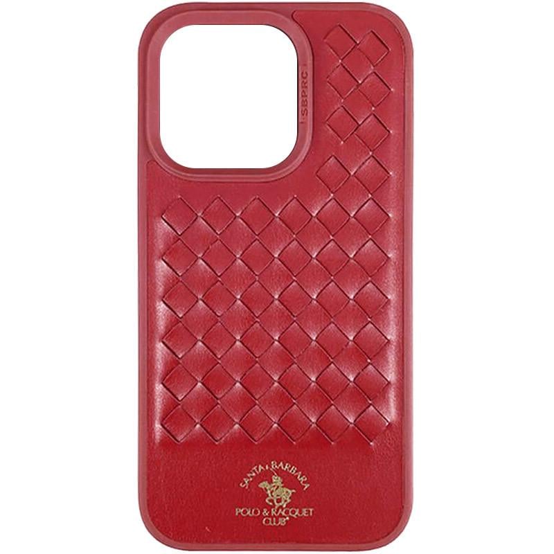 Противоударный кожаный чехол Polo Santa Barbara для Apple iPhone 14 Pro Max 6.7" Red
