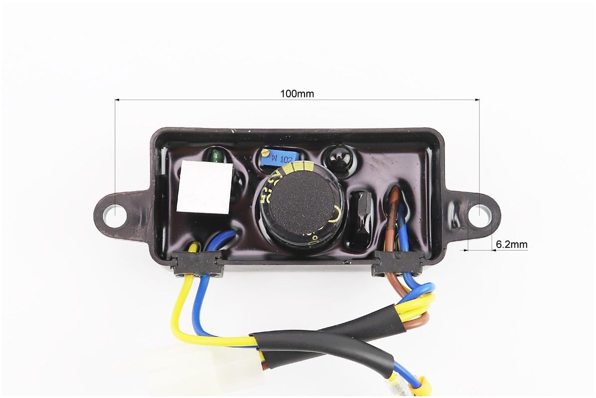 Реле напруги AVR однофазне до генераторів корпус прямокутник/пластик/контакти 2 мама та 4 папа/250 V/220µF 2-3,5 кВт Тип 1 - фото 2
