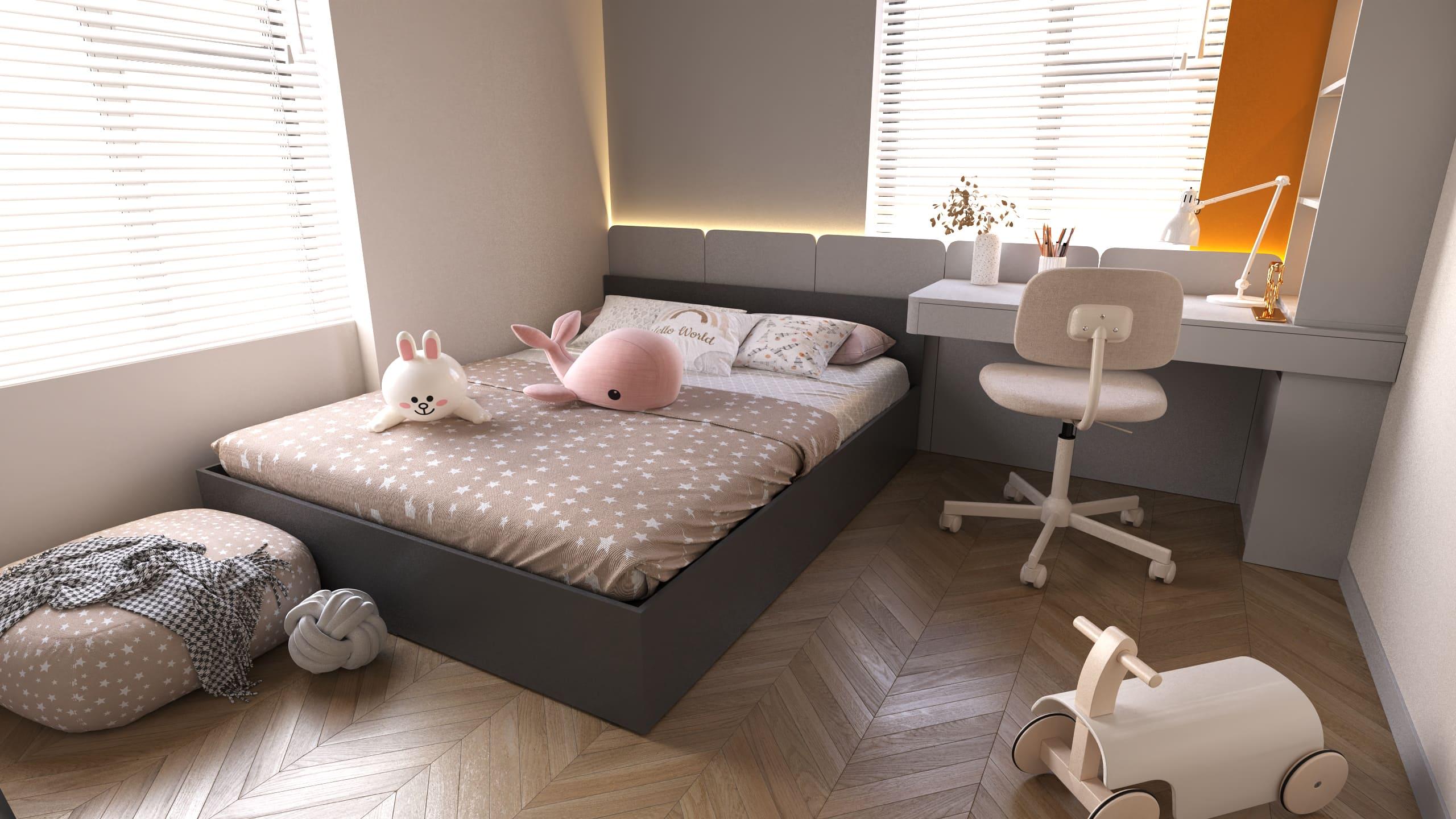Кровать полуторная ViANT Сити СЛ-3 120x200 см Антрацит