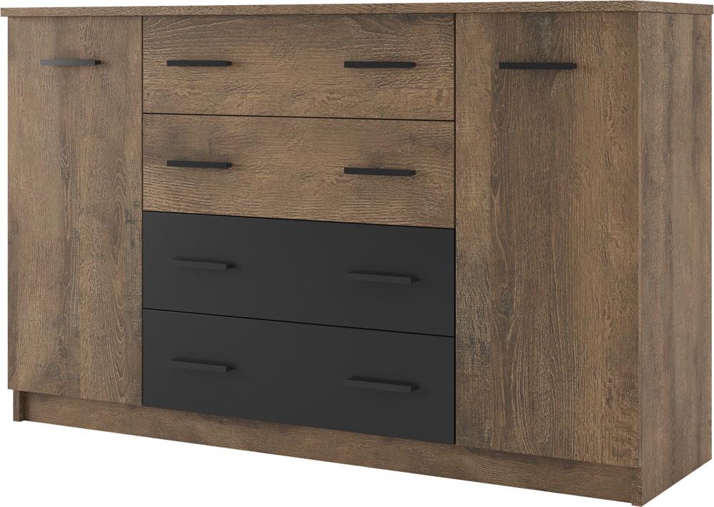 Комод Лотос 2-дверный с 4 ящиками Дуб колониальный (000-000-430)