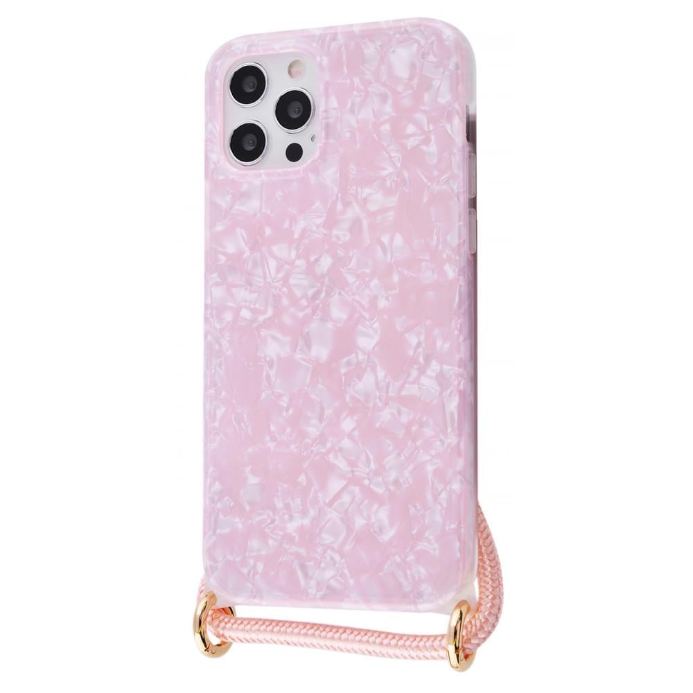 Чехол PRC Confetti Jelly case With Cord TPU для iPhone 12/12 Pro Pink