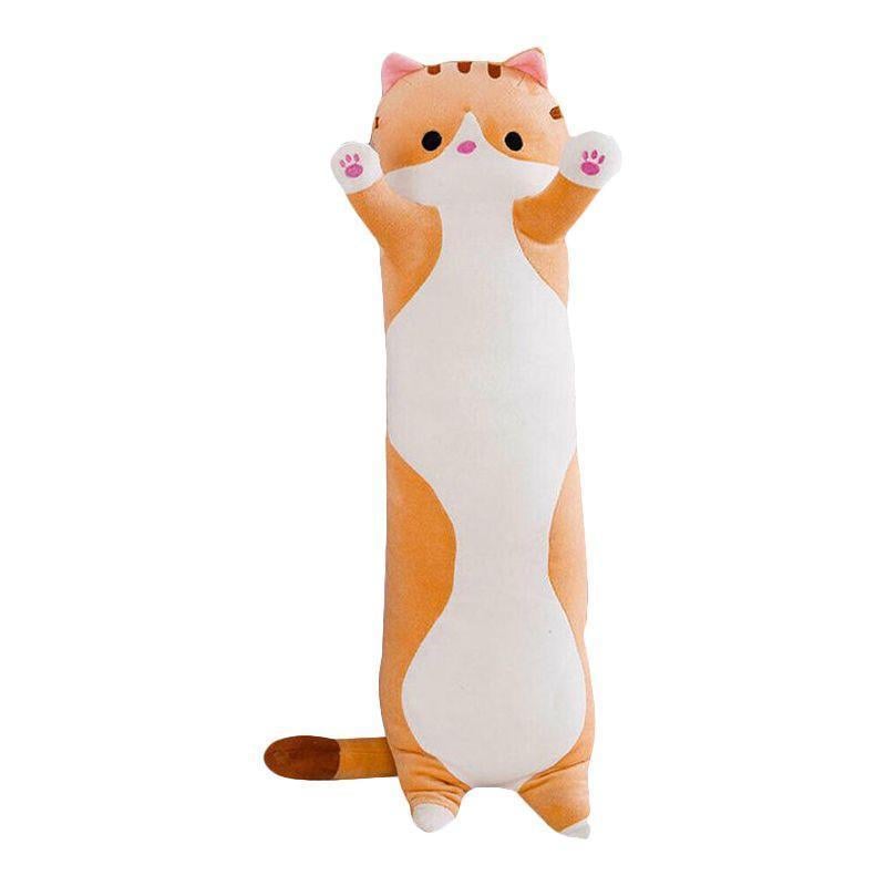 Игрушка мягкая кот батон 50 см Коричневый (MA230)