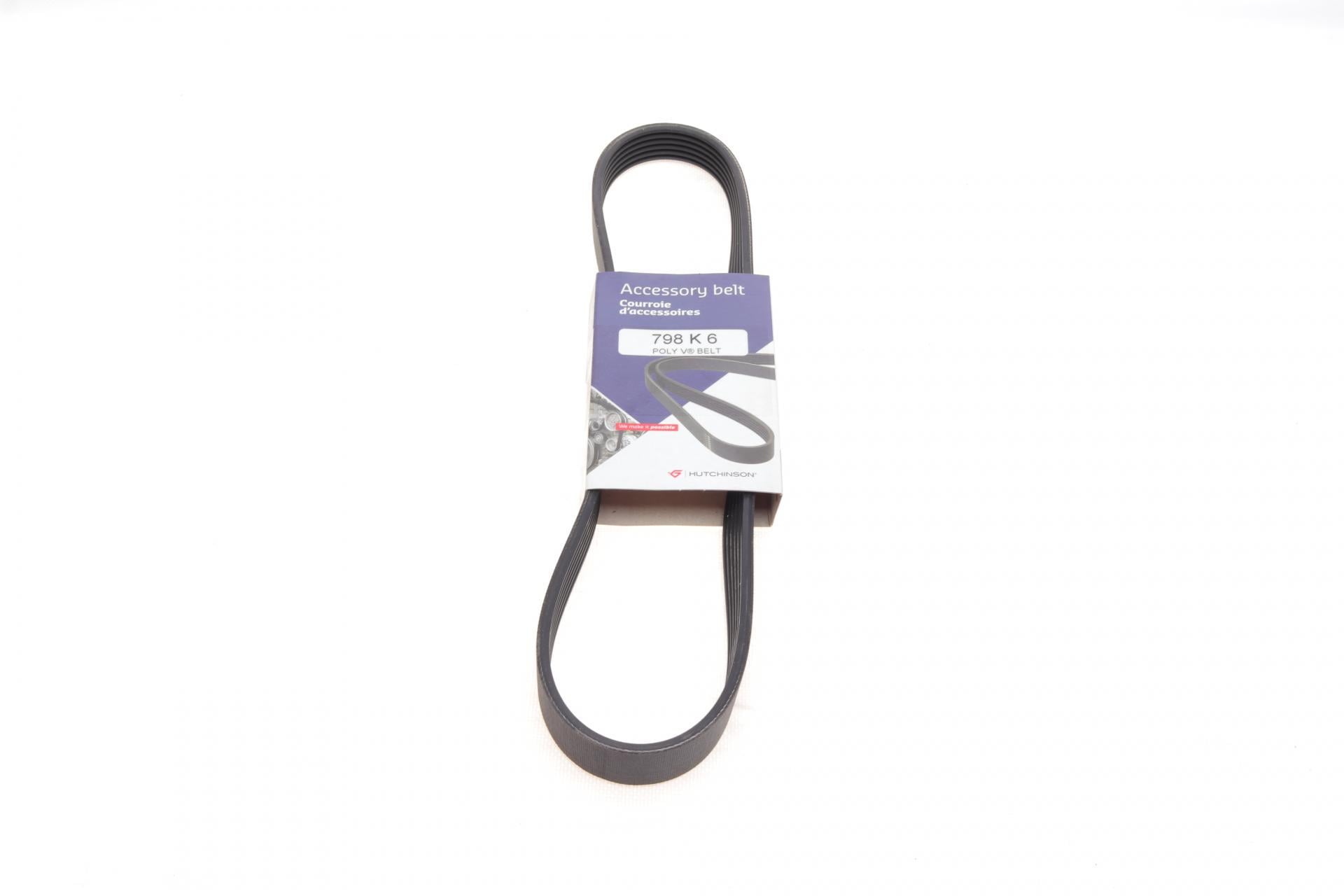 Ремінь генератора HUTCHINSON Citroen Berlingo/Peugeot Expert/Partner 1.6 BlueHDi 02- (798_K_6)