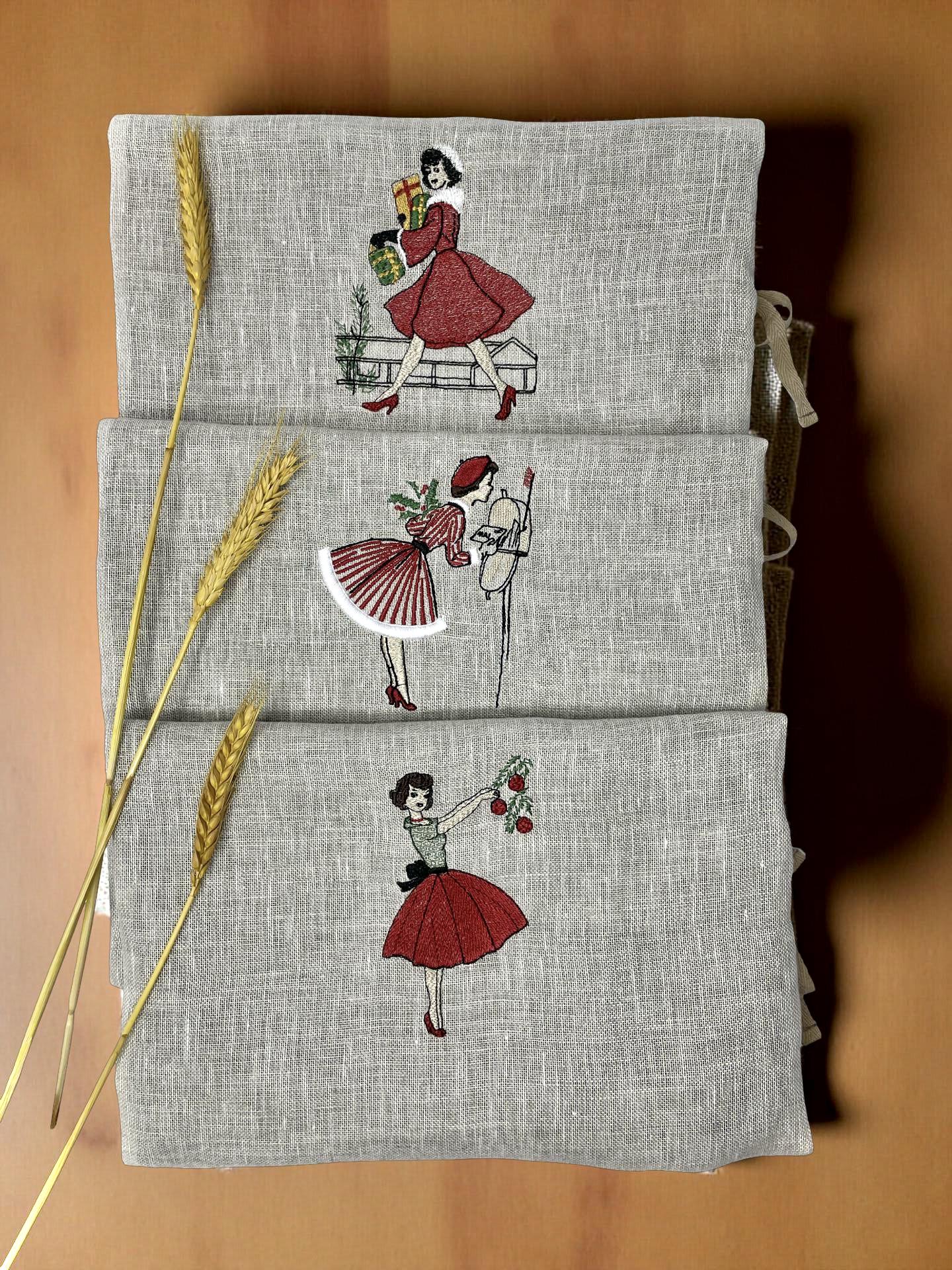 Мешочек для хлеба с вышивкой Девочка художница 30х40 см (30075058) - фото 3 Мешочек для хлеба с вышивкой Девочка художница 30х40 см (30075058) - фото 3