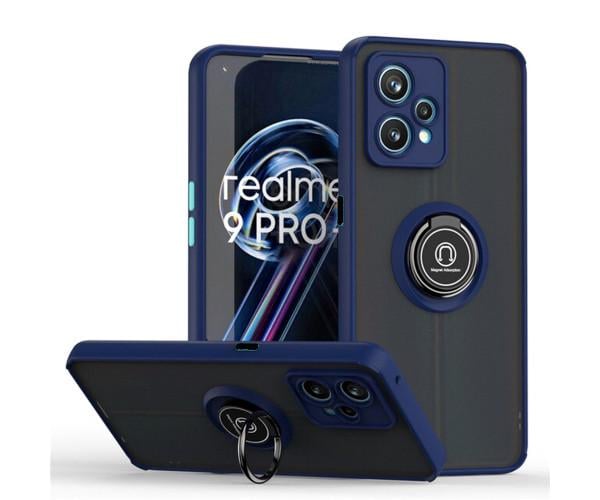 Чехол-накладка TPU Color Matte Ring для Realme 9 Pro / 9 5G Синий