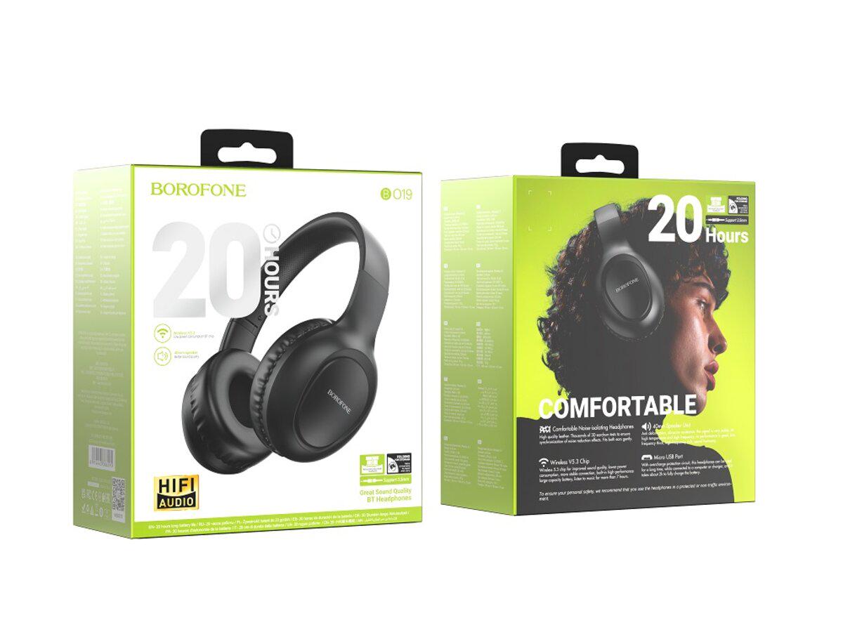 Навушники безпровідні Borofone BO19 Musique BT headphones 200 mAh Black (573164) - фото 3