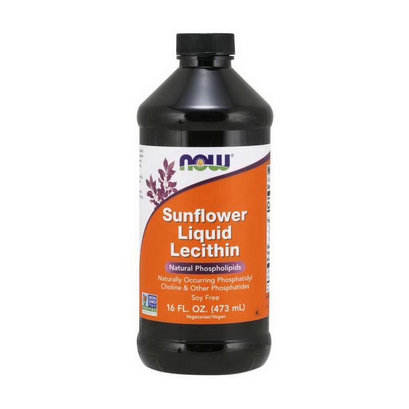 Лецитин подсолнечный жидкий без сои NOW Sunflower Liquid Lecithin 473 мл