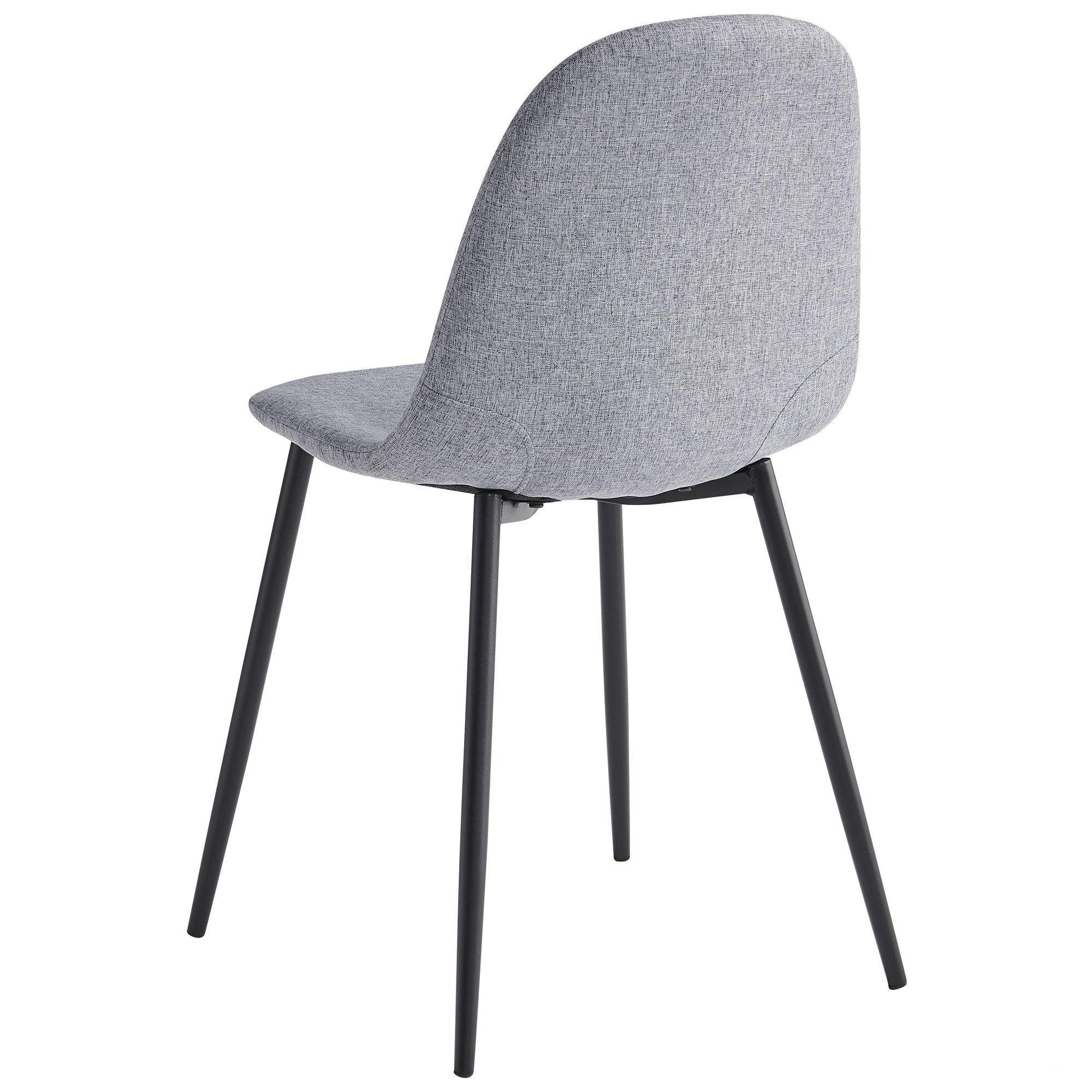 Стілець AMF Лучія Чорний/Світло-сірий (555637) - фото 2