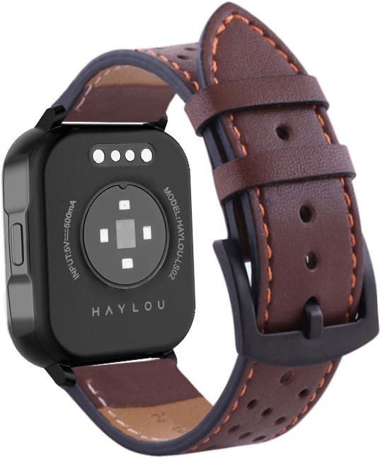 Ремешок кожаный Classico для Haylou Smart Watch 2 LS02 Brown (20678)