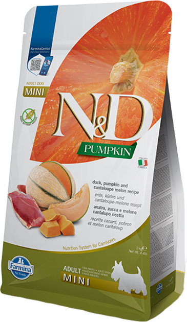 Корм сухой для собак Фармина N&D GF PUMPKIN DUCK&CANTALOUPE MINI 2 кг (8010276038937)