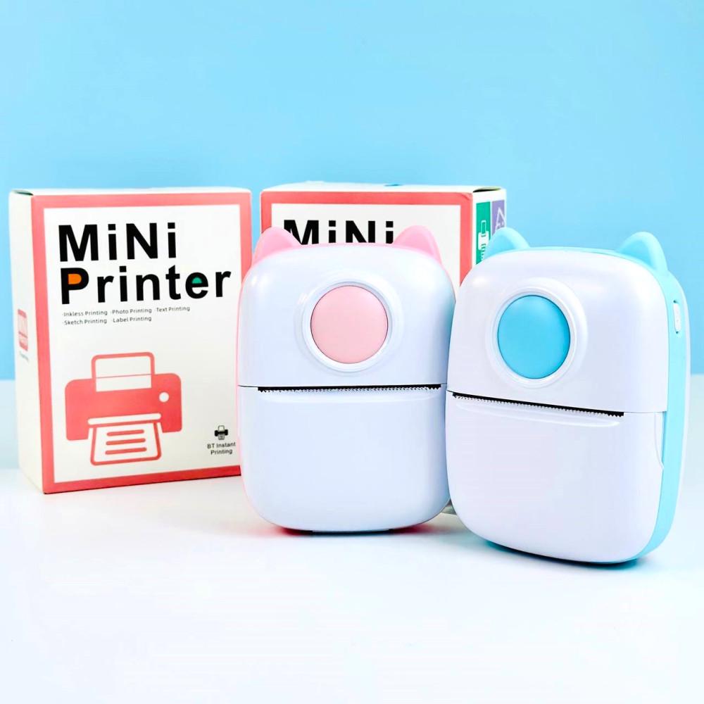 Термопринтер портативный Mini Printer X2 Bluetooth Розовый (202/1) - фото 3