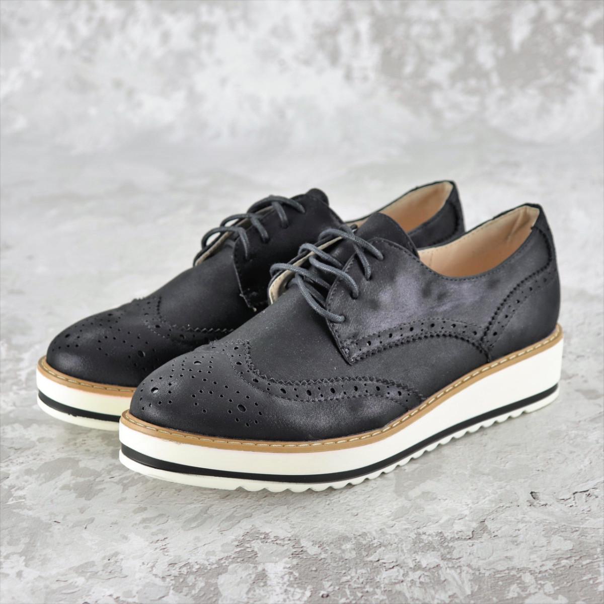 Броги женские Fashion р. 38 24 см Черный (1037)