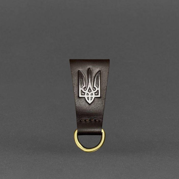 Тренчик на пояс с тризубом кожаный (A-028018) - фото 3 Тренчик на пояс с тризубом кожаный (A-028018) - фото 3