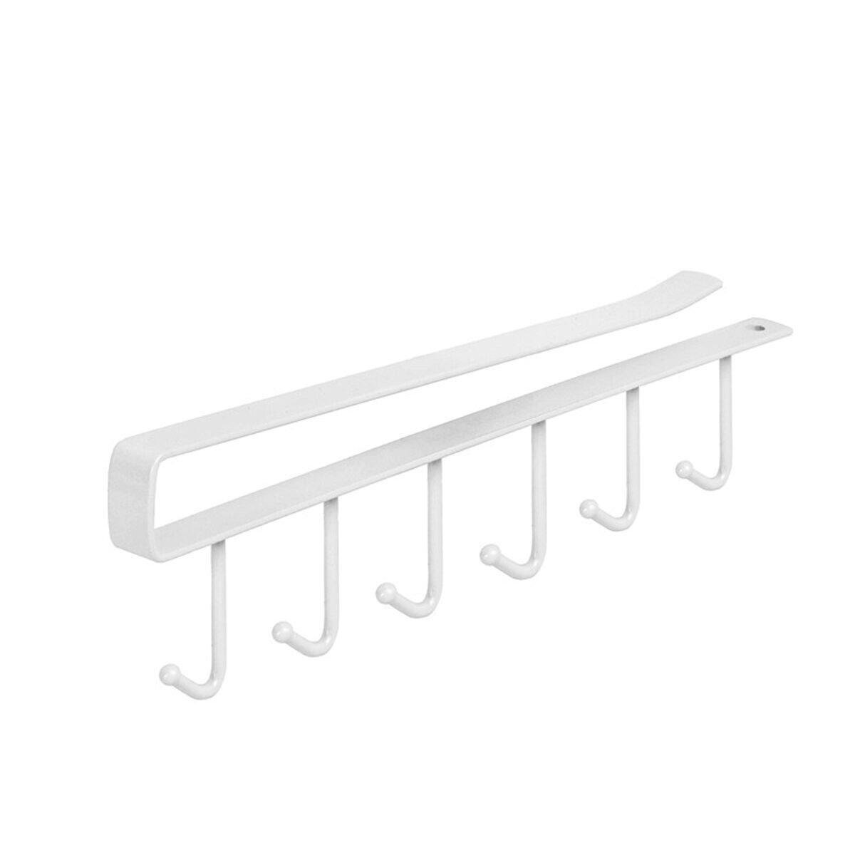 Вішалка підвісна U-подібна металева з 6 гачками Білий (2791526630)