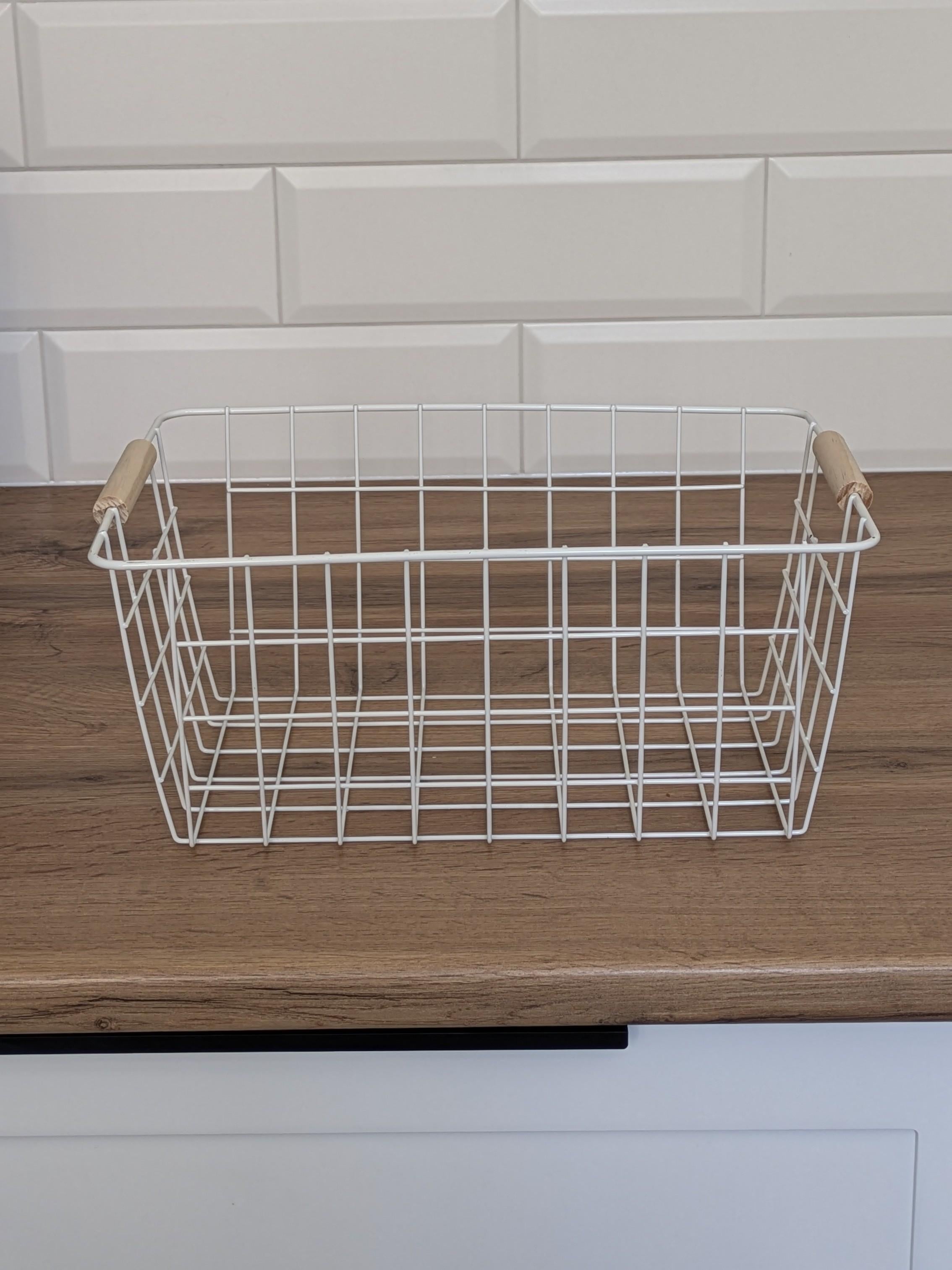 Кошик металевий 31х21 см Білий (26967533)