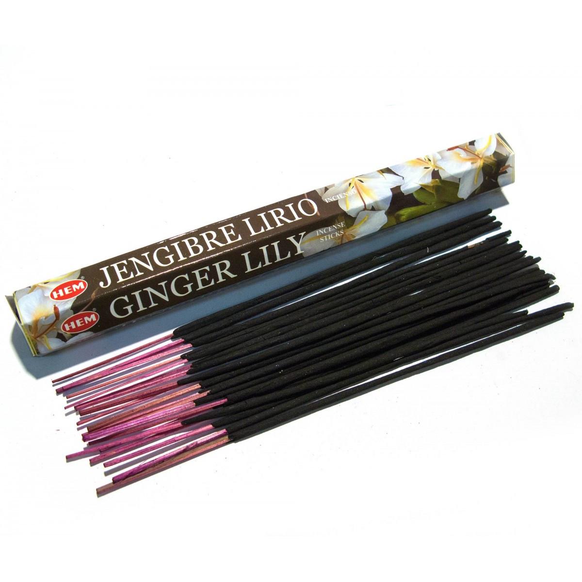 Ароматичні палички Hem Імбир з Лілією у вигляді шестикутника 20 шт. (14-28592K)