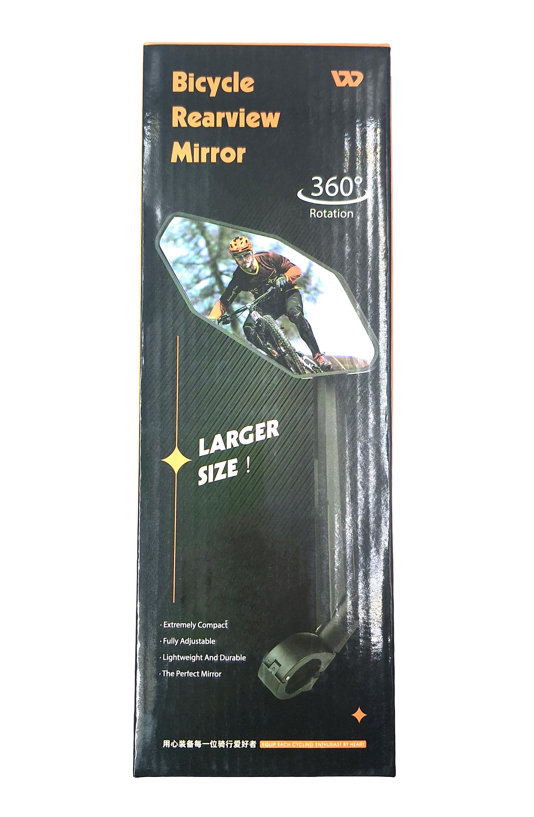 Дзеркало для велосипеда West Biking YP0720041 в кермо універсальне 24x16,5 см 360° Чорний (G0001847) - фото 3 Дзеркало для велосипеда West Biking YP0720041 в кермо універсальне 24x16,5 см 360° Чорний (G0001847) - фото 3