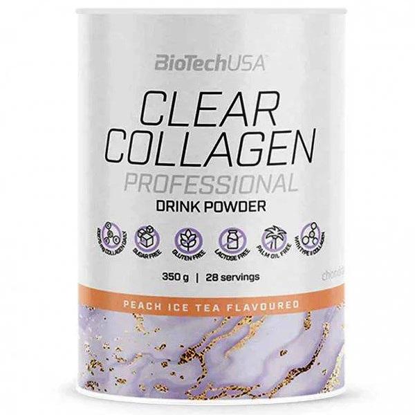 Хондропротектор для спорту BioTechUSA Clear Collagen Professional Peach Ice Tea 350 g 28 servings (000020393) - фото 1