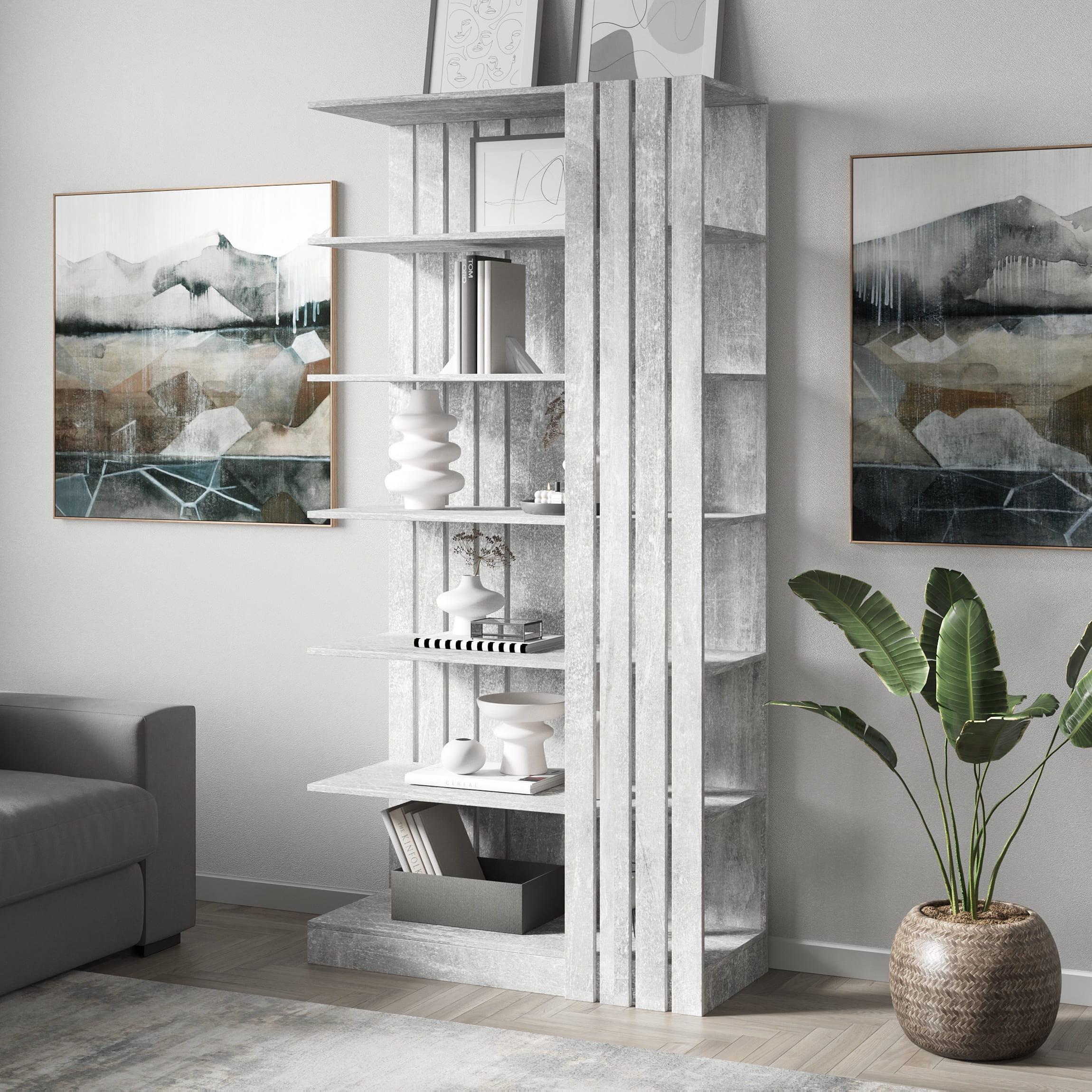 Стеллаж на 6 полок Бетон (380787)