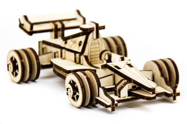 Деревянный конструктор Спортивный болид 68 деталей