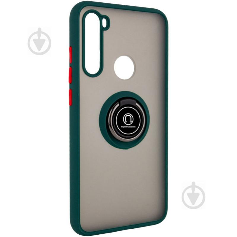 TPU+PC чехол Deen ColorEdgingRing под магнитный держатель для Xiaomi Redmi Note 8T Зеленый (895845)
