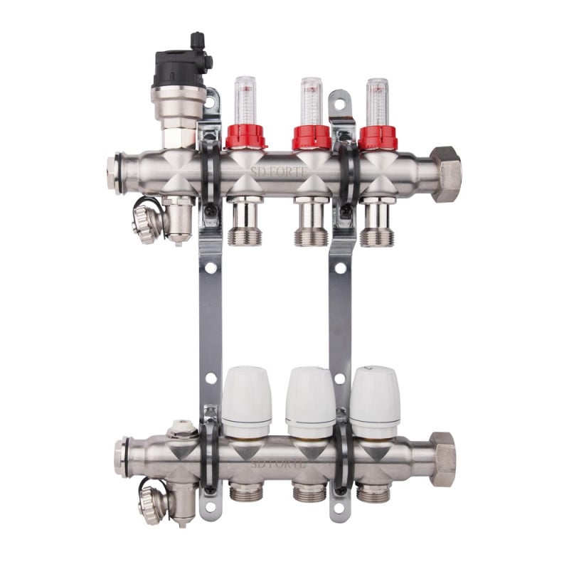 Коллектор SD Forte с расходомерами на 12 выходов