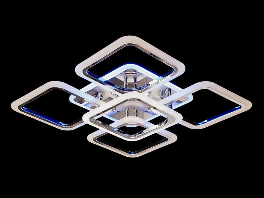 Люстра Led для спальни с пультом и подсветкой A8060-4+1HR-LS 120W на 17 м2 Хром (1436485306) - фото 4 Люстра Led для спальни с пультом и подсветкой A8060-4+1HR-LS 120W на 17 м2 Хром (1436485306) - фото 4