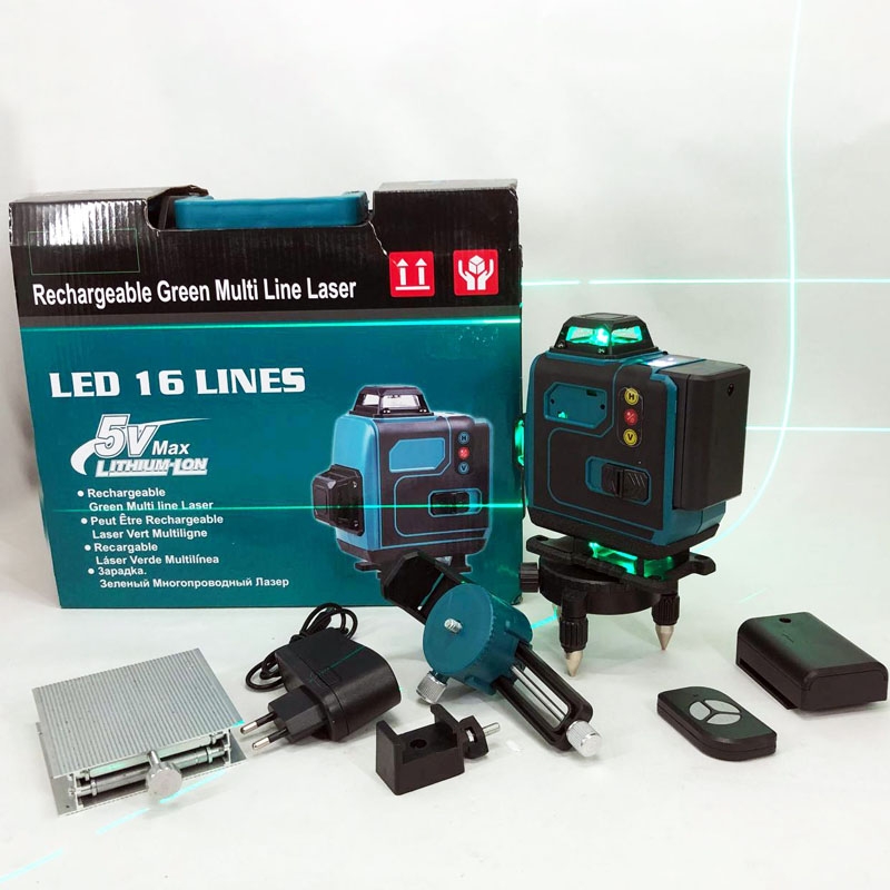 Лазерний рівень Laser 4D blue нівелір акумуляторний 16 ліній 30 м (26202693) - фото 10