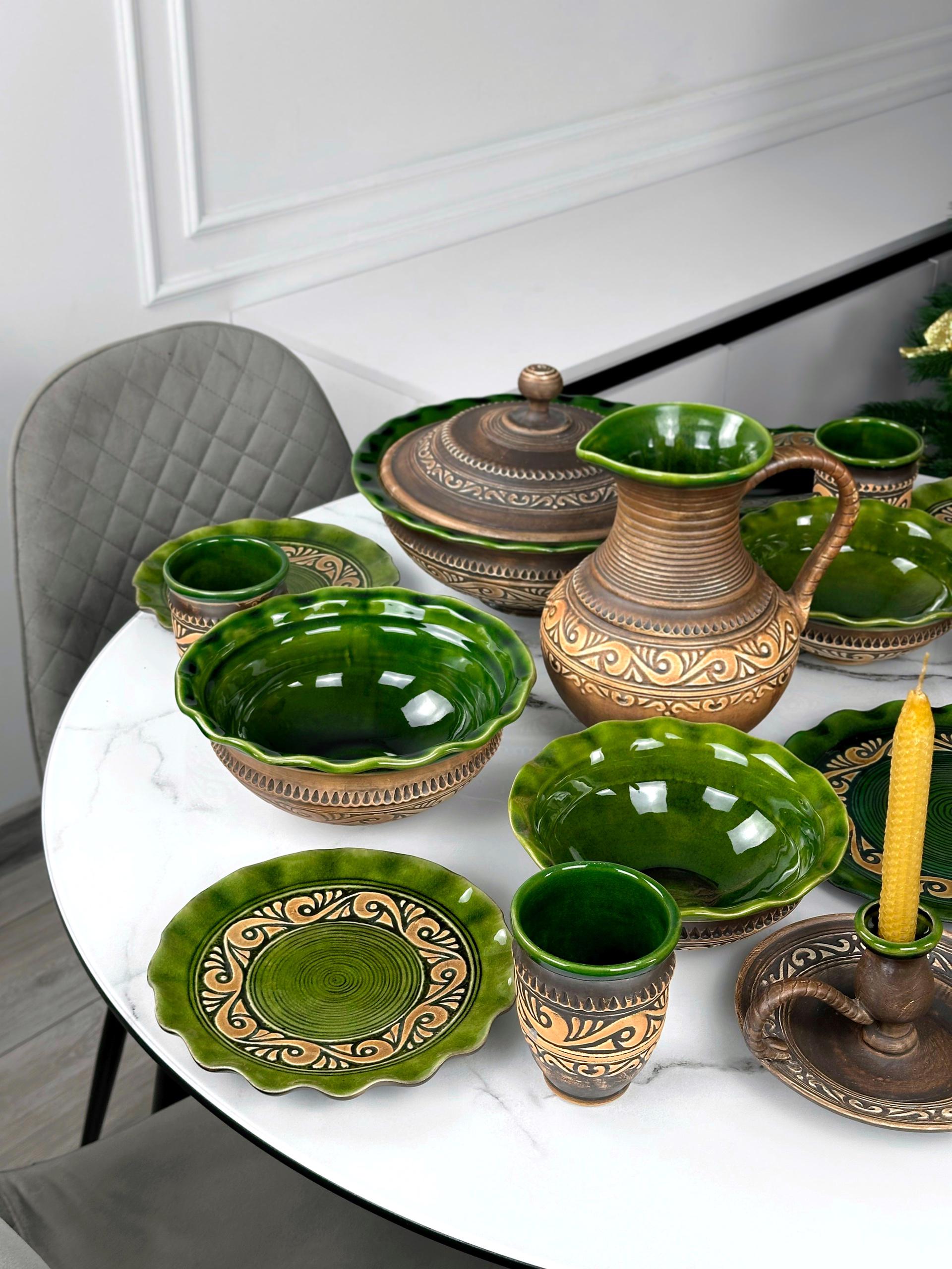 Набор глиняной посуды Рождество на 4 человек Гражда Коричневый (17019-41) - фото 7