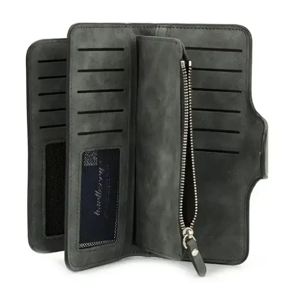 Кошелек женский Baellerry 2345 5 отделений под купюры 18,5х11х3 см Графитовый - фото 6