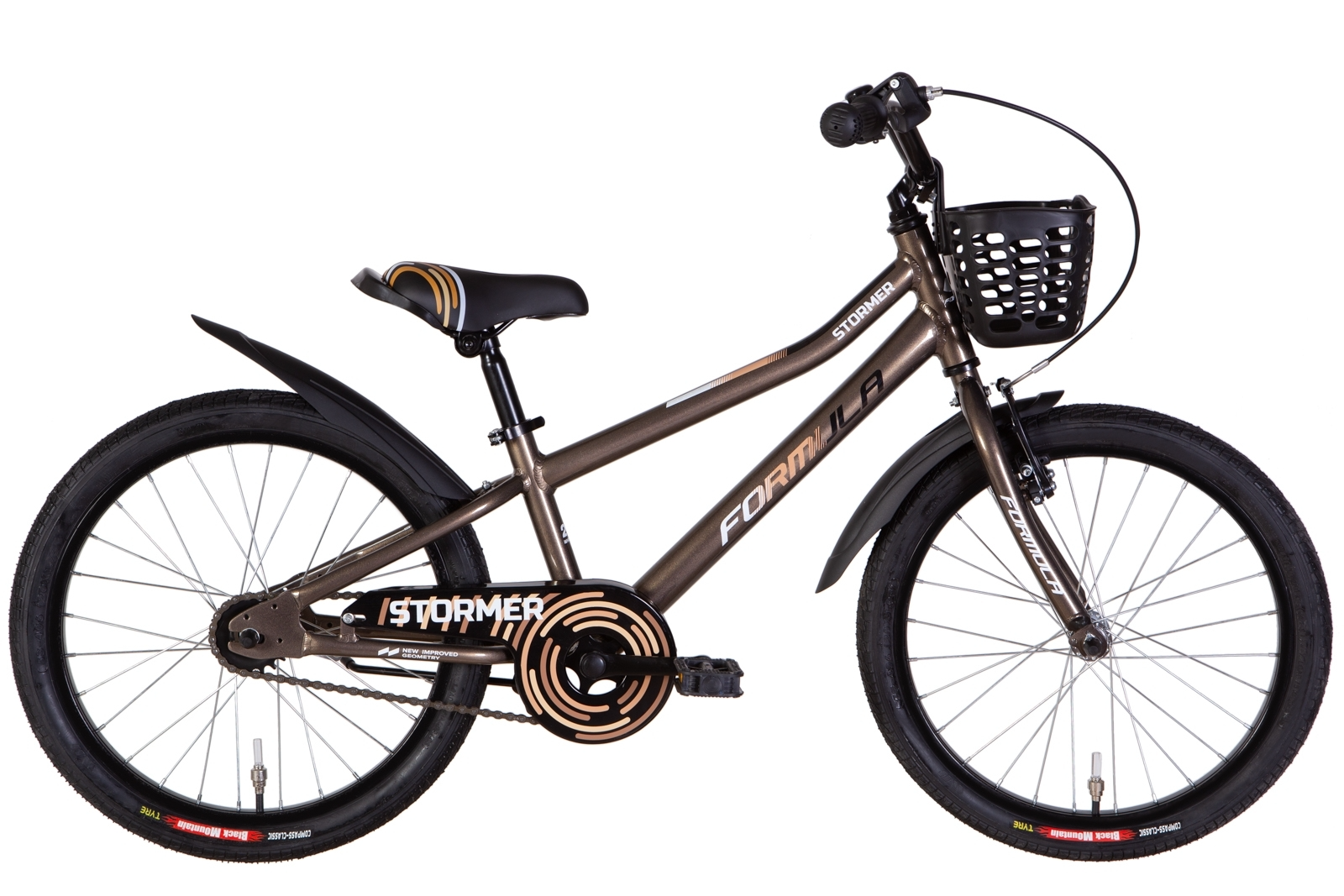 Велосипед дитячий Formula Stormer AL 20" с крылом Темно-коричневый