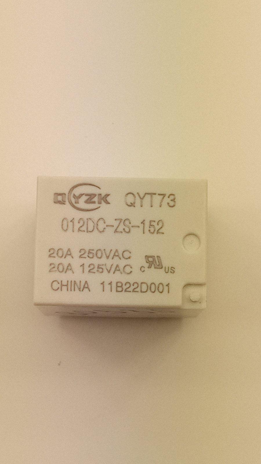 Реле QYT73-12DC-ZS-152 12VDC 20A 1C coil (30535)