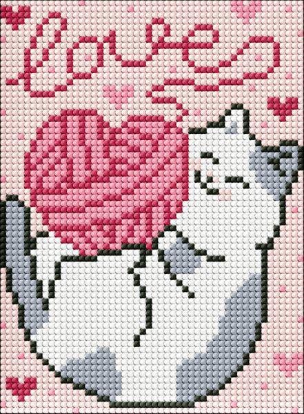 Алмазная мозаика без подрамника Ideyka Признание в любви 15х20 см (Id-AMM1038)