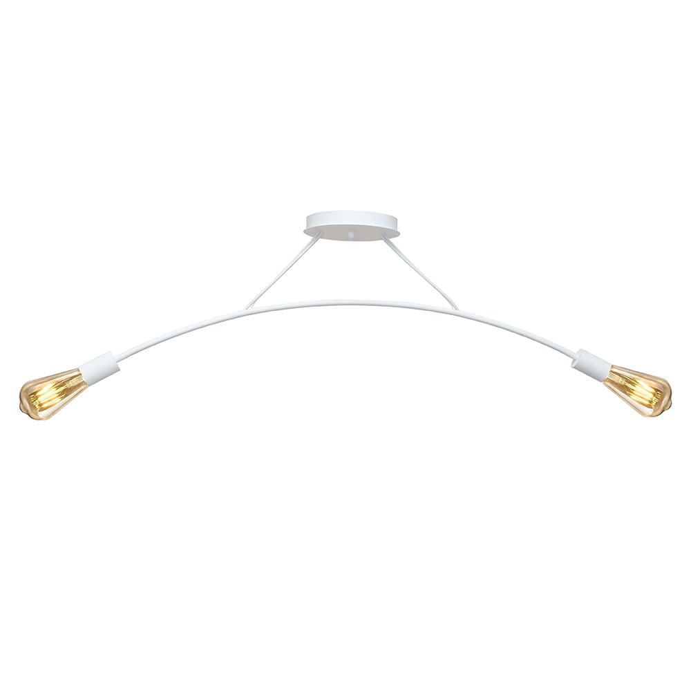 Люстра підвісна MSK ELECTRIC Orion на дві лампи Е27 NL 9832-2 WH Білий (619862)