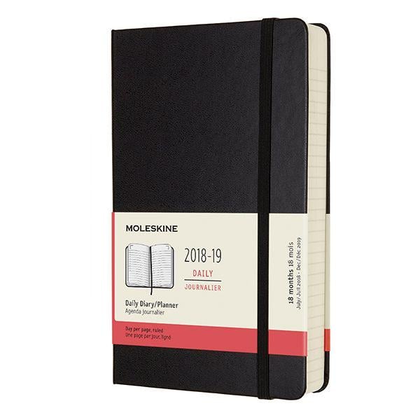 Ежедневник Moleskine 2018-2019 средний Черный (DHB18DC3Y19)