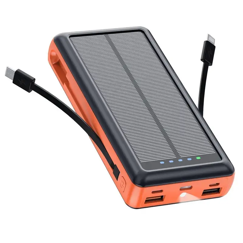 Зарядное устройство Solare Power Bank на солнечных батареях с фонариком 20000 mAh