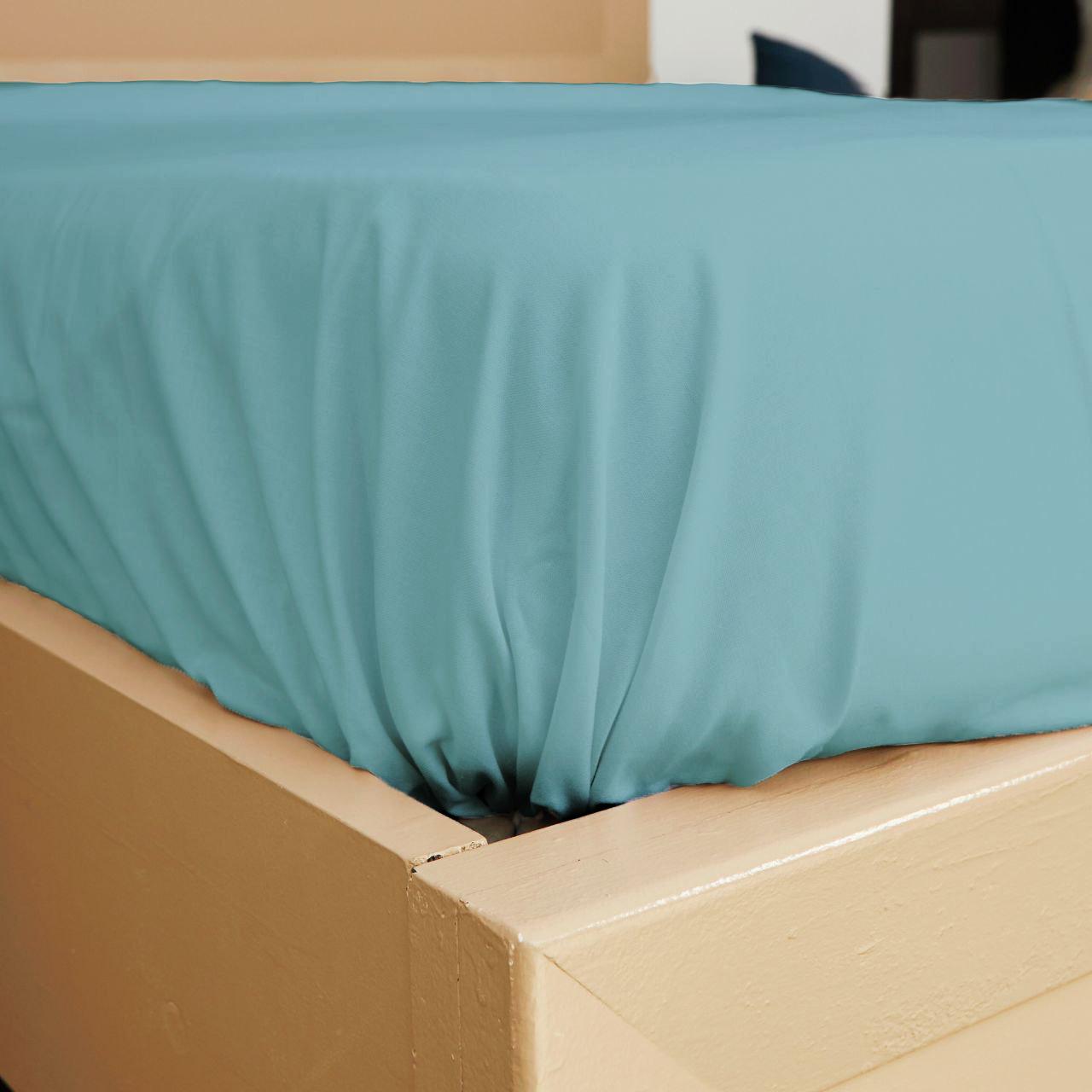 Простынь на резинке поплин 140х200х25 см Sea wave (30120135)