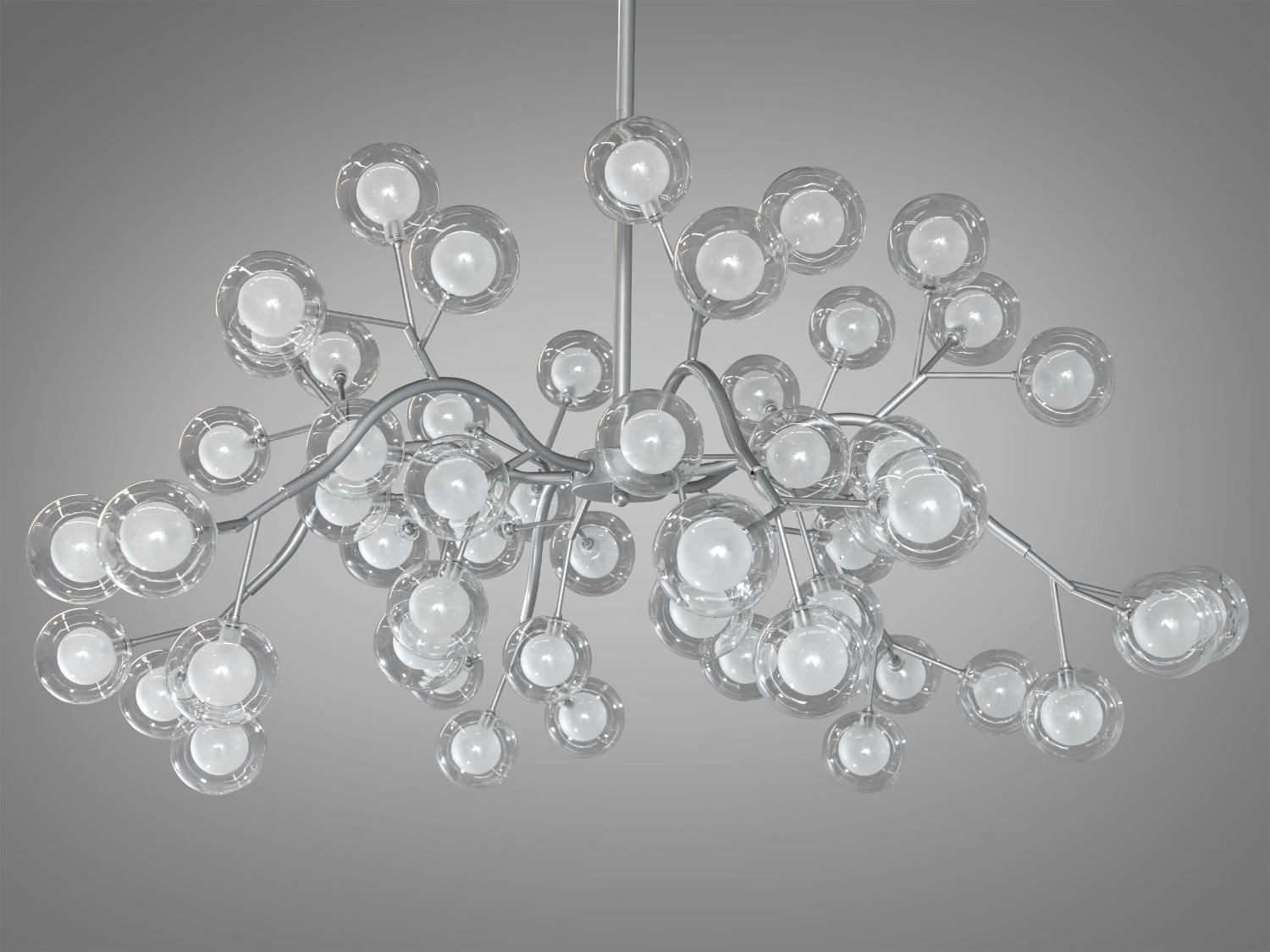 Люстра подвесная Светлячок 54 ламп Хром сатин (886-54B SL ) - фото 3 Люстра подвесная Светлячок 54 ламп Хром сатин (886-54B SL ) - фото 3