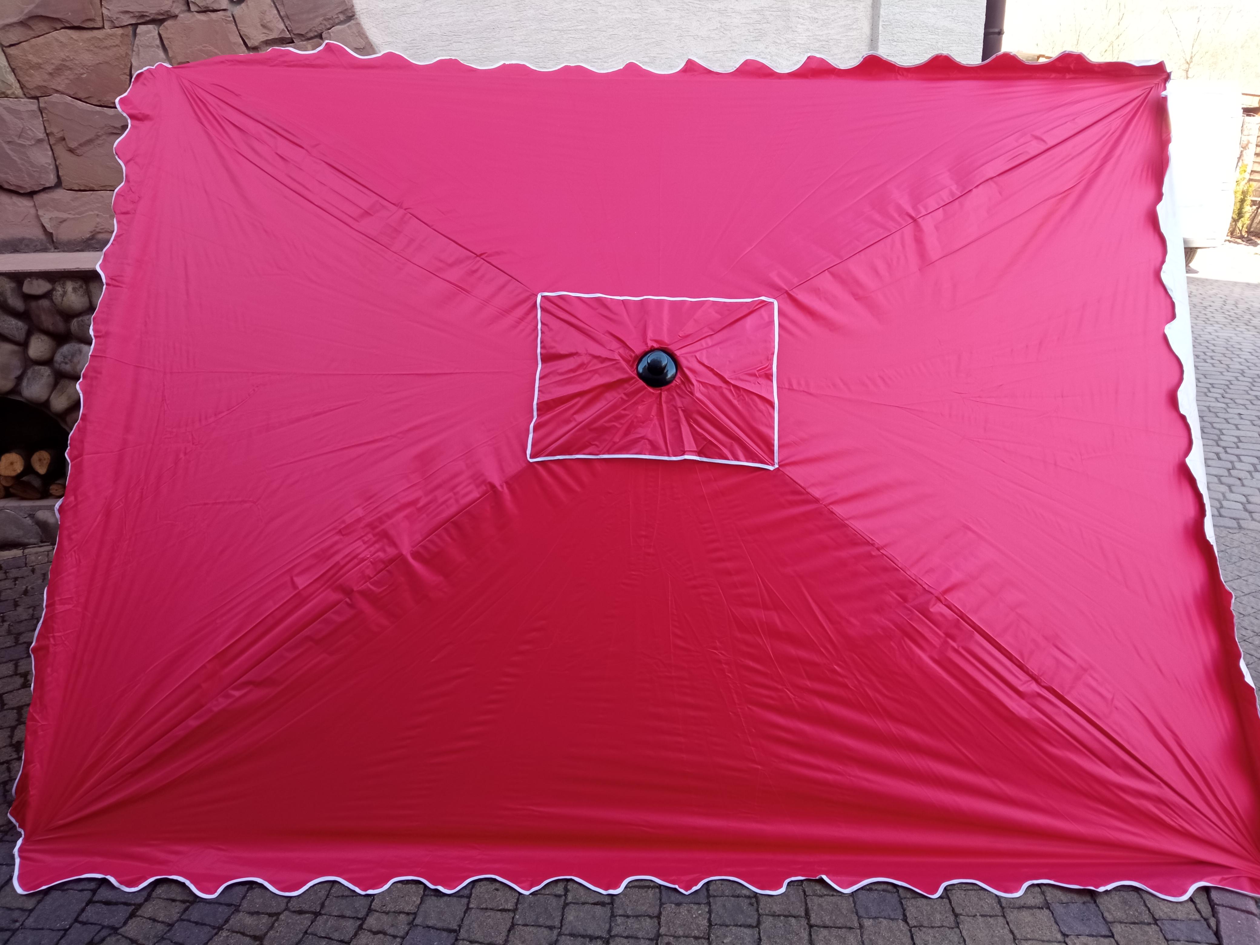 Зонт торговый с клапаном 3х2 м Красный/Серебряный (25410437) - фото 3 Зонт торговый с клапаном 3х2 м Красный/Серебряный (25410437) - фото 3