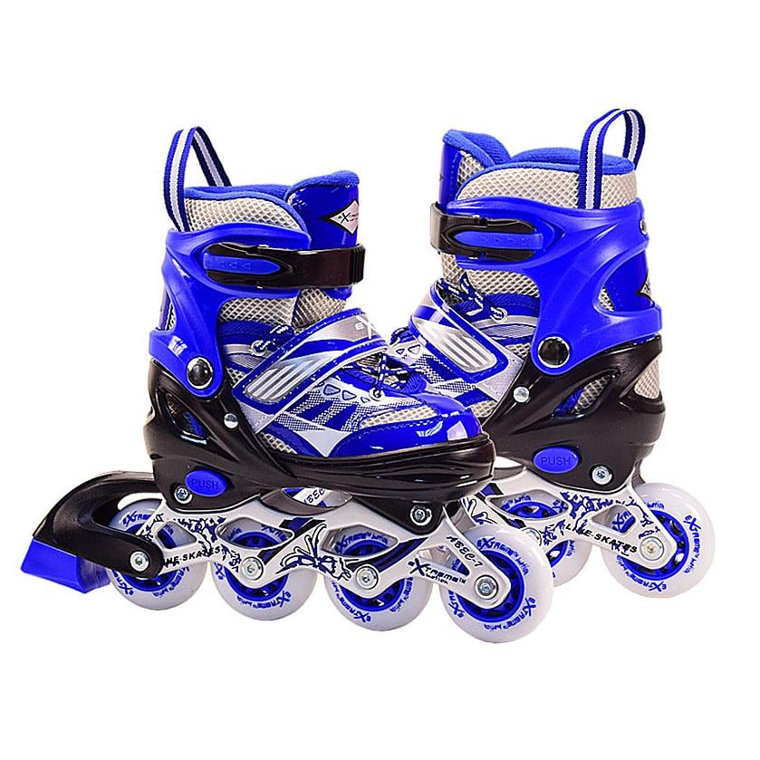 Детские роликовые коньки R2057 RL7T PVC р. 30-33 Синий